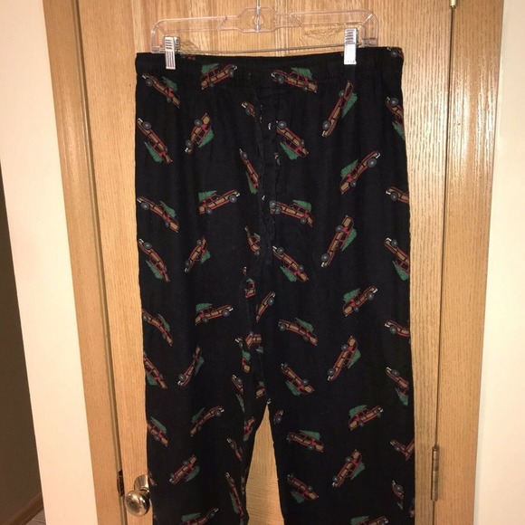 STAFFORD Mens Pajama Set Sz M Cotton Holiday Christmas Rare Station Wagon - Picture 6 of 8